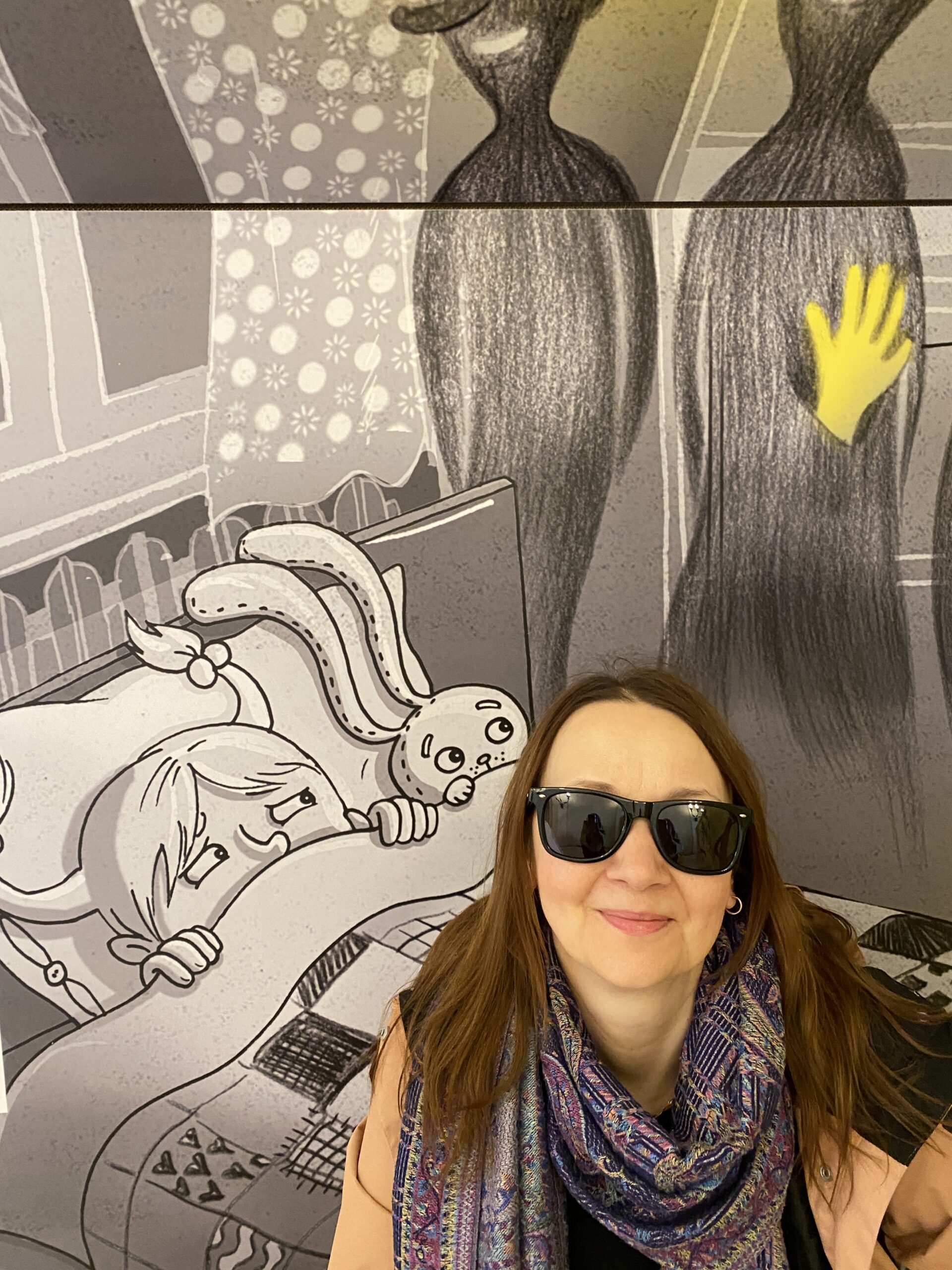 Anni Mägeri illustratsioon Pille Kannisto raamatule "Britaga juhtub" Bologna Rahvusvahelisel raamatumessil 2025
