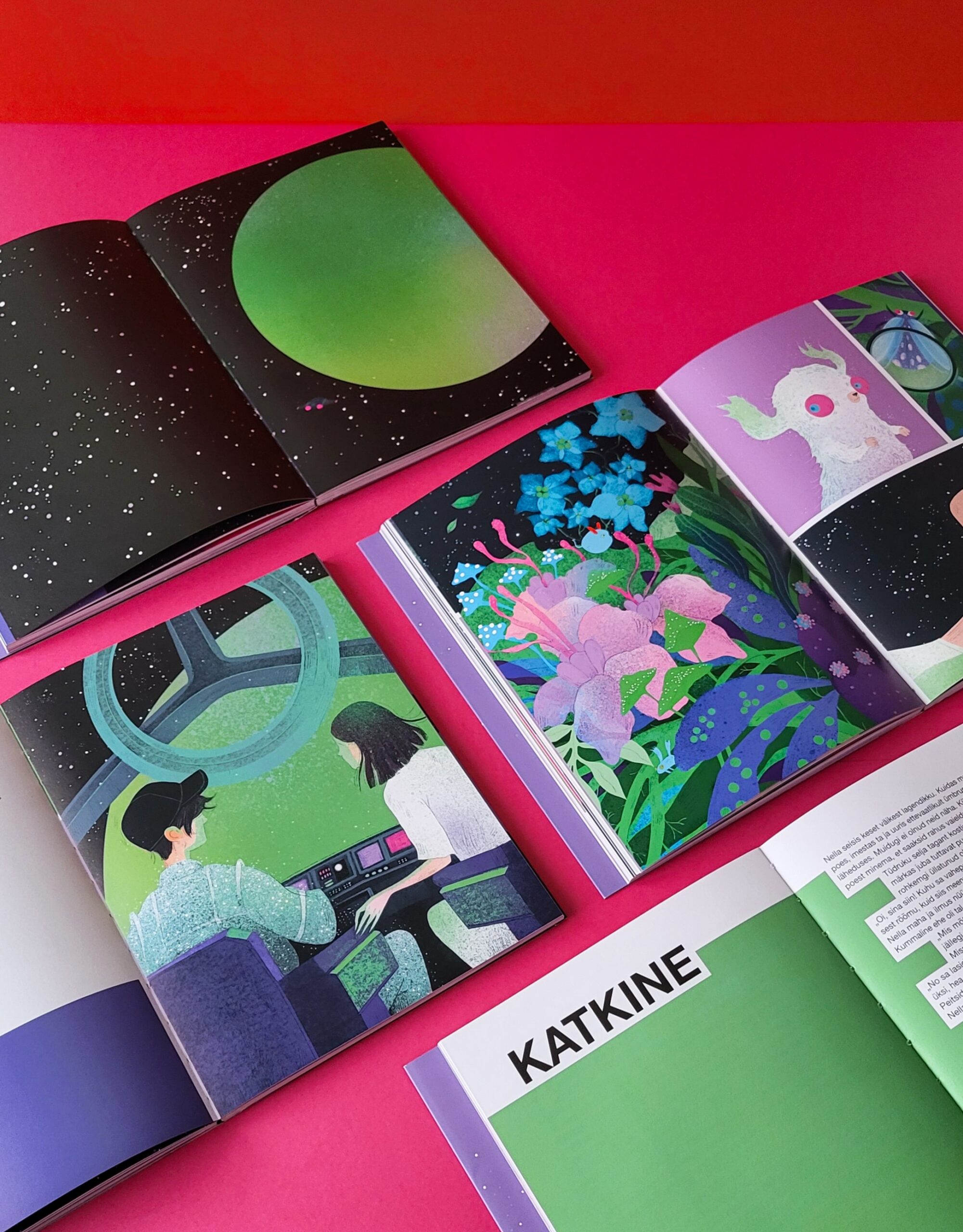 Sirly Oderi illustratsioon Pille Kannisto raamatule "Nella ja unenäod"