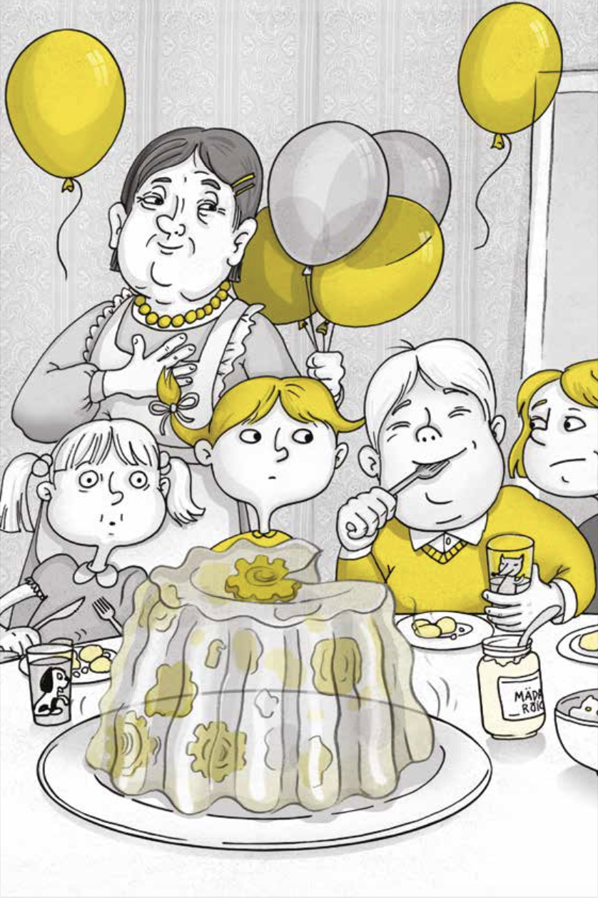 Anni Mägeri illustratsioon Pille Kannisto lasteraamatule "Britaga juhtub"